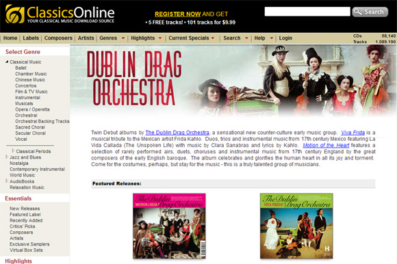 The Dublin Drag Orchestra on Classics Online